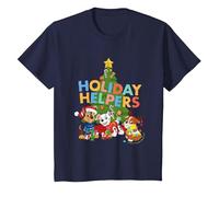 Paw Patrol Natale Holiday Helpers Group Shot Maglietta, Bambini, Navy, 2 Anni
