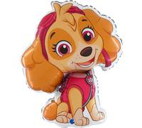 Paw Patrol Palloncino Compleanno Grabo. Palloncino per feste per bambini a forma di skye, in foil con cannuccia per gonfiarlo. Palloncini colorati made in italy 47x61 cm