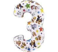 Paw Patrol Palloncino Numero 3 Grabo Made in Italy. Palloncini per feste per bambini con paw patrol, in foil brillante con cannuccia. Palloncini colorati made in italy, 45x75cm