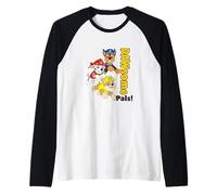 Paw Patrol Pawsome Pals Bold Vertical Text Design Maglia con Maniche Raglan