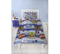Paw Patrol P opripiumino singolo per bambini, design reversibile su due lati, set di biancheria da letto per bambini con federa abbinata