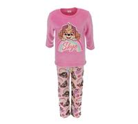PAW Patrol - Pigiama da bambina Skye in pile, caldo, colore rosa, ideale come regalo di Natale, misura 98-128 cm, Colore: rosa., 122-128