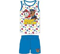 Paw Patrol - Pigiama per bambini, a maniche corte, in cotone, per primavera, estate, set di biancheria da notte 3-8 anni, bianco, 98