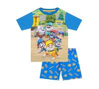 Paw Patrol Pigiama Pigiami Ragazzo | Rubble Y Crew Pigiama Corto Ragazzo | Blu 7-8 Anni