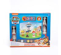 Paw Patrol Pittura il Tuo Statuette Skye Chase Rubble Marshall & Scena Gioco