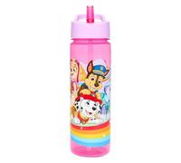 PAW Patrol Polar Gear - Borraccia con cannuccia, riutilizzabile, 600 ml, in polipropilene, per bambine, colore: rosa/viola, prodotto ufficiale Polar Gear, senza BPA e in plastica riciclabile, per