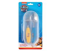 PAW Patrol - Posate per bambini con scatola da to-go, forchetta e cucchiaio per yogurt, frutta e molto altro ancora. Perfetto per vacanze in campeggio o parco giochi