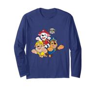 Paw Patrol Pup Jump Trio With Classic Badge Logo Maglia a Manica