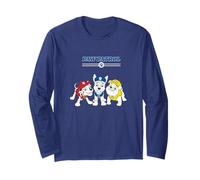 Paw Patrol Pup Trio Badge Bar Bold Outline Graphic Maglia a Manica