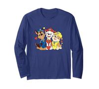 Paw Patrol Pup Trio Sitting With Colorful Hearts Maglia a Manica
