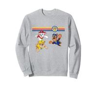 Paw Patrol Pups in Action Retro Multicolor Racing Stripes Felpa