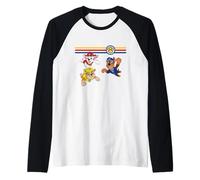 Paw Patrol Pups in Action Retro Multicolor Racing Stripes Maglia con Maniche Raglan