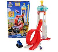 Paw Patrol: Squadra di Salvataggio Super Loop Tower HQ, con luci, Suoni, propulsore per Veicoli, Action Figure e Veicolo Giocattolo di Chase, Giocattoli per Bambini e Bambine da 3 Anni in su