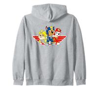 Paw Patrol, Rubble Chase, Marshall, Design d'azione in Stile Salvataggio Felpa con Cappuccio