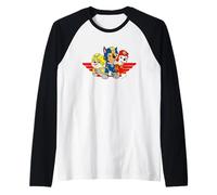 Paw Patrol, Rubble Chase, Marshall, Design d'azione in Stile Salvataggio Maglia con Maniche Raglan