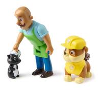 PAW Patrol Rubble & Mr. Porter - Set di figure giocattolo con puzzola, giocattoli per bambini per ragazzi e ragazze dai 3 anni in su