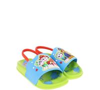 Paw Patrol Sandali da bambino e ragazza Mismatch Slide Chase, Marshall, Skye Everest, con cinturino posteriore, taglia da 6 a 11, Blu/verde , 9-10 Toddler
