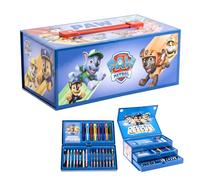 Paw Patrol Set Creativo da Colorare per Bambini | Valigetta Creativa Portatile da 52 Pezzi con Pennarelli, Pastelli a Cera, Matite Colorate e Accessori | Kit da Disegno e Colorazione
