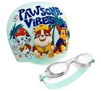 Paw Patrol Set Cuffia da Nuoto per Bambini con Occhialini da Piscina Anti-Appannamento (Azzurro, 3-6 Anni)