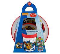 Paw Patrol - Set di 3 ciotole per bambini, motivo: micro piatti, colore: Rosso/Bianco Blu