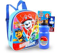 Paw Patrol Set di 4 mini zaini, confezione da 4 pezzi di Chase, Marshall e borsa per macerie, bottiglia d'acqua e altro materiale scolastico per bambini