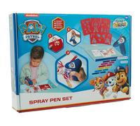Paw Patrol - Set di penne a spruzzo a batteria - Aerografo per bambini - Set da disegno con pennarelli e stencil