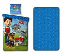 Paw Patrol - Set Letto Singolo COPRIPIUMINO + Federa + Lenzuola c/Angoli Biancheria Da Letto Bambini