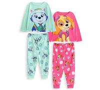 Paw Patrol Set Pigiama per Ragazze Patrol Skye ed Everest, Confezione da 2 | Top a Maniche Lunghe con Grafica di Carattere Rosa e Grigio per Bambini e Pantaloni Pigiama a Gamba Lunga
