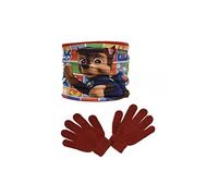 PAW PATROL Set sciarpa tubolare e guanti, Colore: rosso, Taglia Unica