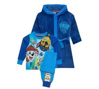 Paw Patrol Set Vestaglia E Pigiama Rubble, Marshall, Chase Pigiama E Vestaglia da Bambino | Pigiami per Ragazzi | Blu 18-24 Mesi
