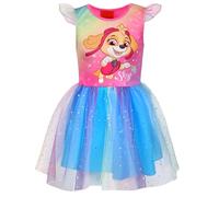 Paw Patrol Skye Abito colorato in Tulle a Maniche Corte, Abito da Bambina 5-6 Anni