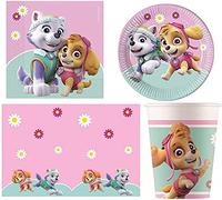 Paw Patrol Skye and Everest- Set di stoviglie per 8 Persone, Multicolore, 17192