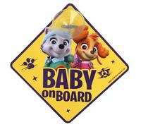 Paw Patrol Skye, Everest Targhetta per auto con ventosa, gancio per parabrezza BABY ON BOARD (Paw Patrol Skye)