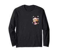 Paw Patrol Skye Left Chest Christmas Hat And Candy Cane Maglia a Manica