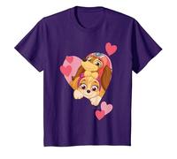 Paw Patrol - Skye Zuma Heart Maglietta, Bambini, Viola, 6 Anni