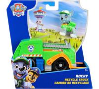 Paw Patrol, Camion per la Raccolta di Rifiuti di Rocky, Veicolo e Personaggio Rocky, Giochi Bambini, 3+ Anni