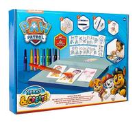 Paw Patrol - Spray Pen Set Deluxe - Set di Penne Spray - Penne da colorare per bambini - Set da disegno con penne a soffio (Brush Pen) e pagine da colorare - PW22368