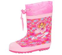 Paw Patrol Stivali di gomma per ragazze con lacci caldi foderati Skye Wellington per bambini scarpe da neve, Multi, 24 EU