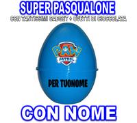 PAW PATROL SUPER PASQUALONE SORPRESONE UOVO DI PASQUA CONTENITORE CAGNOLINO