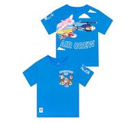 Paw Patrol T Shirt Bambino Maglietta Ragazzo Cotone | Abbigliamento Bambino Marshall, Chase E Skye | Blu 6-7 Anni