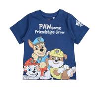 Paw Patrol, T-Shirt, Ragazzo, Bambina, (da 4 a 10 Anni), Camicia, Camicia, Stampato, Unisex, Bambino, Sport, Traspirante, Modello Paw 52023019 S2-8A, Bleu