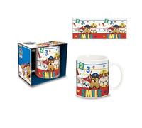 PAW PATROL Tazza 1, 2, 3, Smile bianca, stampata, in 100% gres porcellanato, capacità circa 320 ml.
