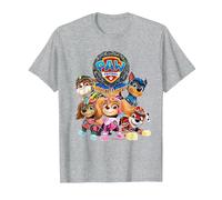 Paw Patrol: The Mighty Movie Group Maglietta, Uomo, Grigio Melange, 5XL