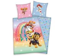 Paw Patrol Think Happy Set Di Biancheria Da Letto 2 Pezzi 135x200cm 80x80cm