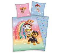Paw Patrol Think Happy Set Di Biancheria Da Letto 2 Pezzi 135x200cm 80x80cm