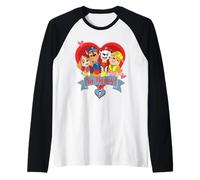Paw Patrol Valentine's Day Be Happy Heart Group Maglia con Maniche Raglan