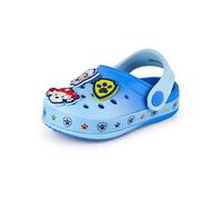 Paw Patrol Zoccoli Boys | Calzature Slip-on per Bambini con ciondoli a Forma di Cucciolo in Blu | Sandali da Interno e da Esterno Chase Marshall Rubble con Cinturino Regolabile