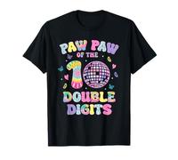 Paw Paw Of The Double Digits 10 Anni Compleanno Ragazza Retro Maglietta