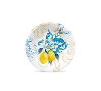 PAW Piatti Carta Ø 18 cm, 8 pezzi - Fiore Siciliano Barocco Al Limone