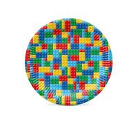 PAW Piatti Carta Ø 23 cm, 8 pezzi - Mattoni Colorati